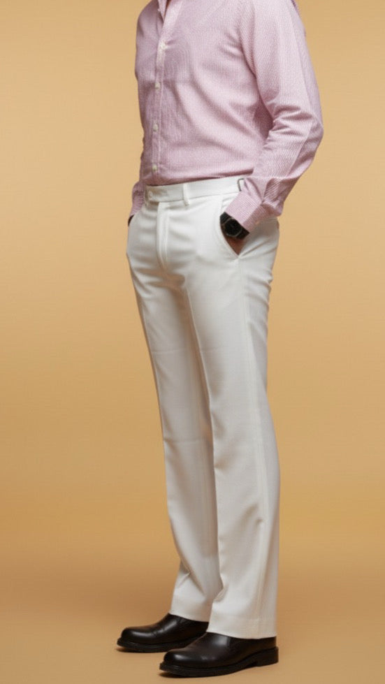 Classic-Fit Wide-Wale Corduroy Trousers white