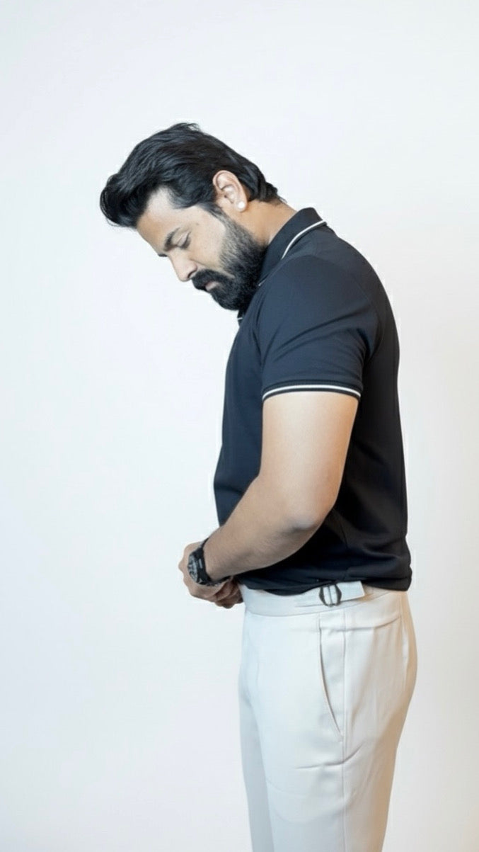 Classic Badge Wool Flannel Dress Trousers